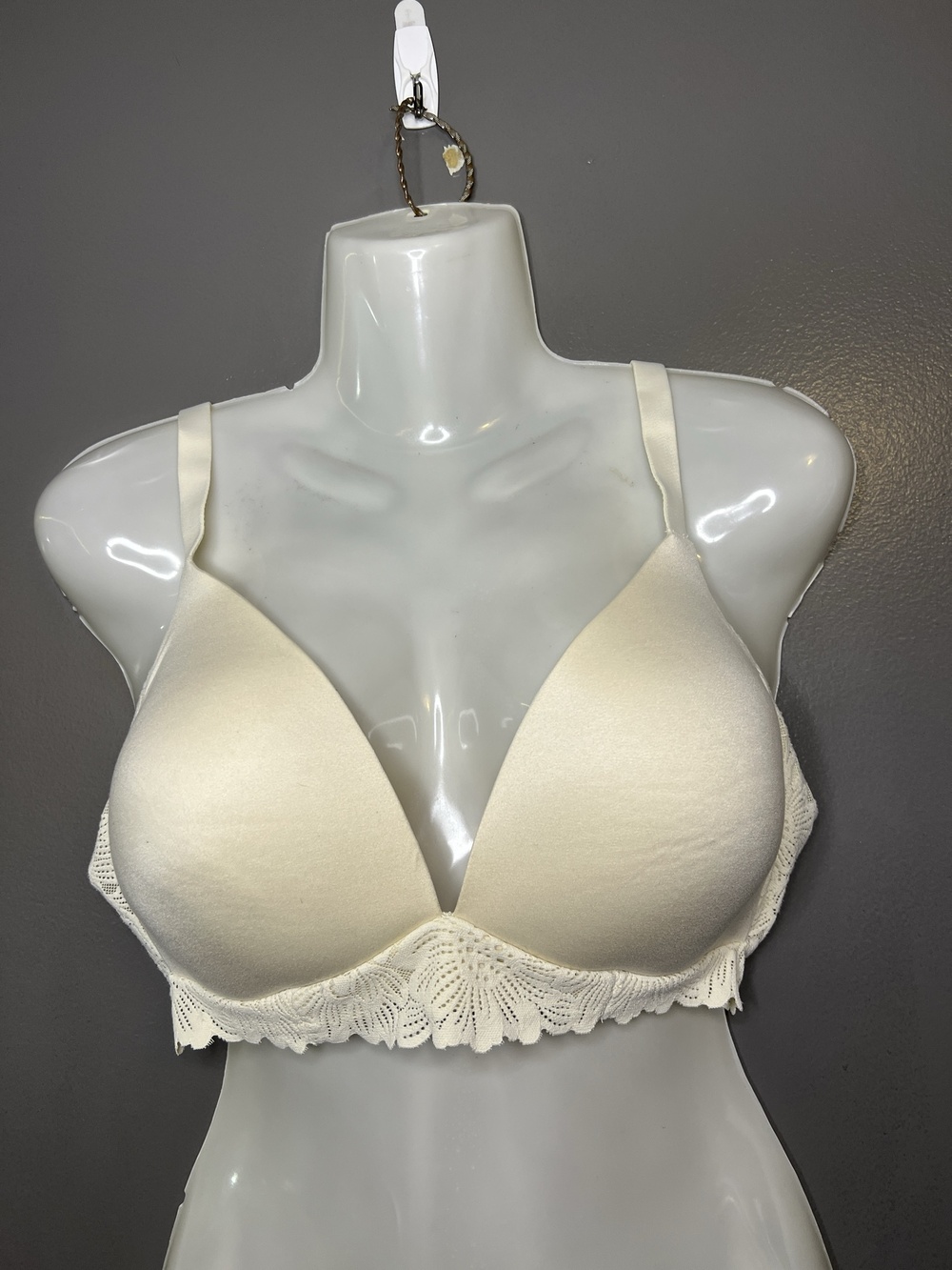 Aerie Bra Womens 38D White Sunnie Wireless Lightly Lined Lace T-Shirt Real Good